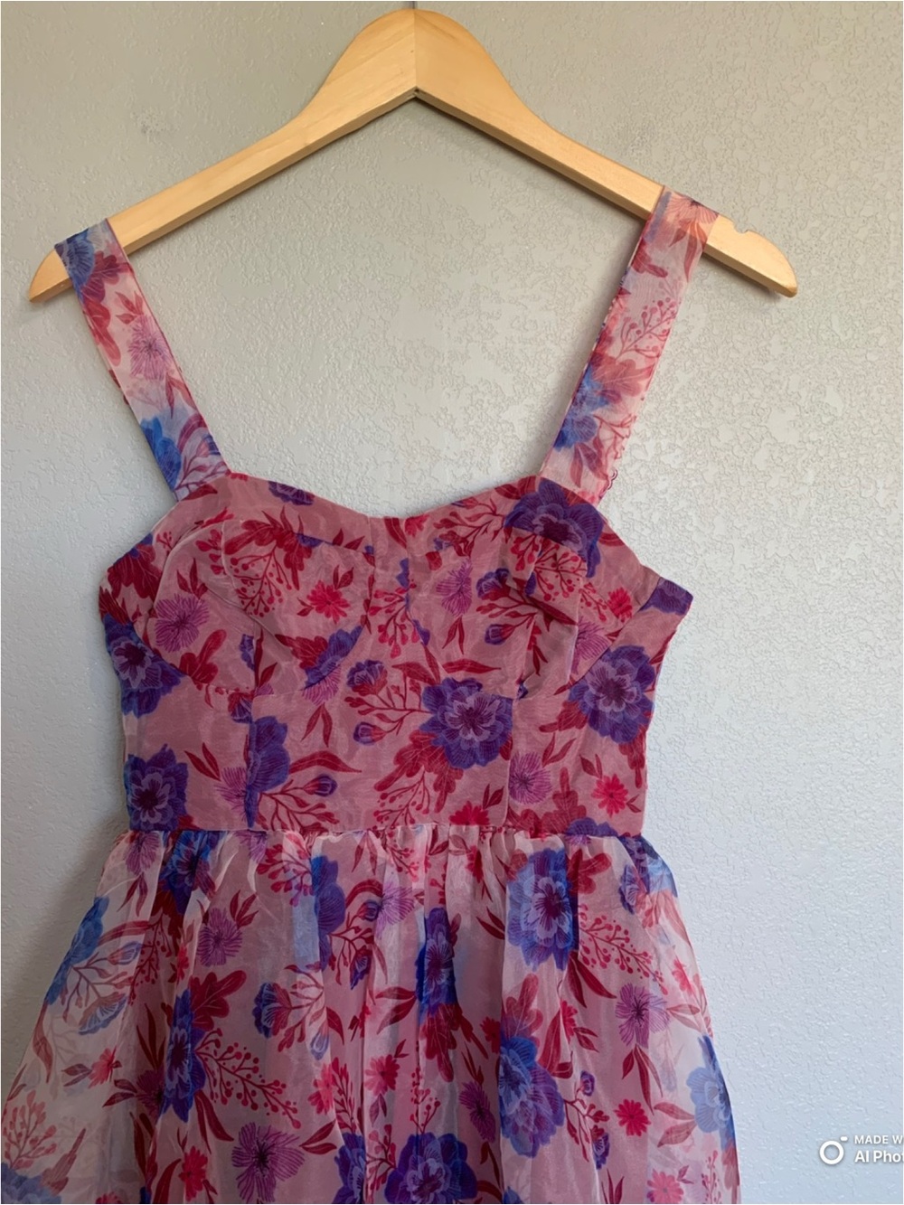 Lulus Delightful Look Magenta Floral Print Bustier Midi Skater Dress NWT Party - Picture 5 of 16
